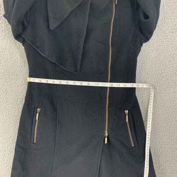 Mike Gonzalez Womens Coat Jacket Wool Blend Silk Lining Small Black - Picture 2 of 16